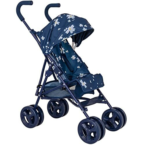 Mamas & Papas Junior Cruise Stroller Pushchair In Navy & Floral Print Lightweight Stroller