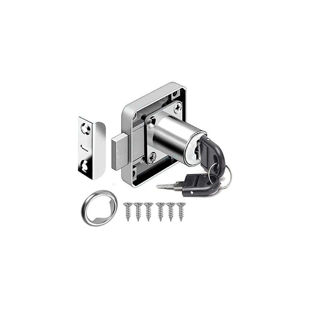 Cam Lock 22mm, Security Cabinet Lock with Key Different Cupboard Lock for Furniture Cabinet Mailbox Drawer Household Office (1, 22MM)