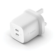 45W Dual USB Type C Wall Charger, Fast Charging Power Delivery 3.0 with GaN Technology for iPhone 14, 13, 12, Pro, Pro Max, iPad Pro 12.9, 11, MacBook