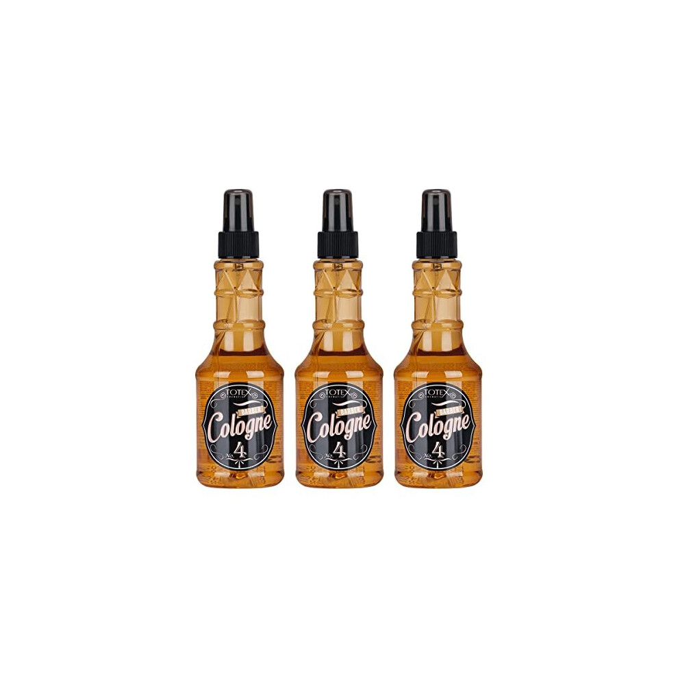 Barber Aftershave Men Spray Cologne Fragrance Professional Barbers Hairdressers and Traditional Spray Cologne Gold Brown 250 ml No.4 (3 Pcs Offer)