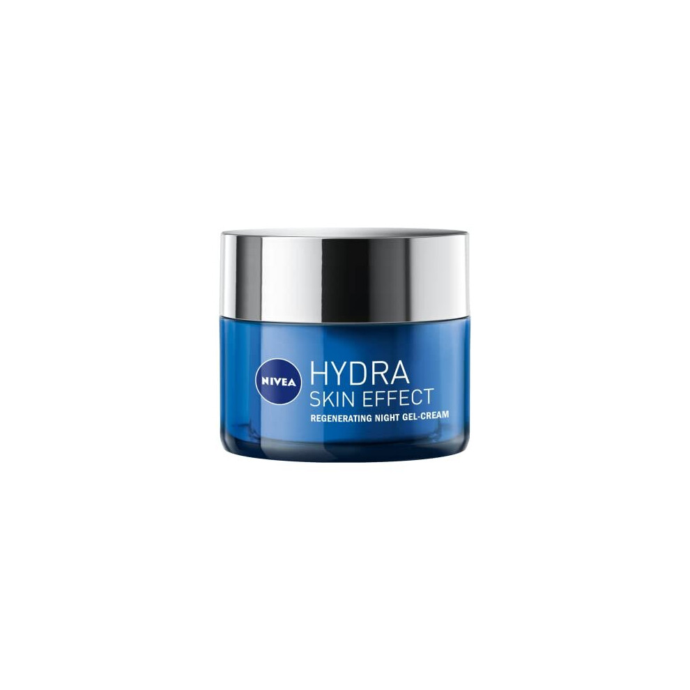 Nivea Hydra Skin Effect Regeneration Night Gel (50Ml), Lightweight Evening Face Gel Charged With Hyaluronic Acid, Gel-Based Face Moisturiser Provides 72H