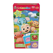 Cocomelon - Jumbo Dominoes | 28 Jumbo Double-Sided Dominoes with Easy to Read Numbers and Cocomelon Characters | For 2-4 Players | Ages 3+