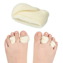 Lambs Wool for Bunion Corrector Toe Separator DYKOOK 1Pack Gentle Breathable Lambs Wool Toe Guards Corn & Callus Cushions,Blister Prevention,Foot Pain