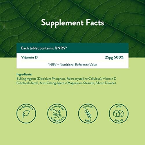 Vitamin D3 1000 I.U 25ug 240 Tablets 1