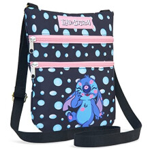 Stitch Bag for Girls, Lilo and Stitch Cross Body Bag (Black)