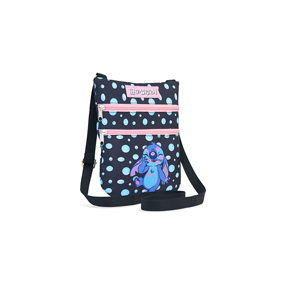 Stitch Bag for Girls, Lilo and Stitch Cross Body Bag (Black)