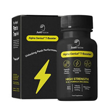 Alpha Genius Testosterone Booster for Men | Natural Testo Supplement | 12 High Strength Ingredients - Tribulus Terrestris, D-Aspartic Acid, Maca