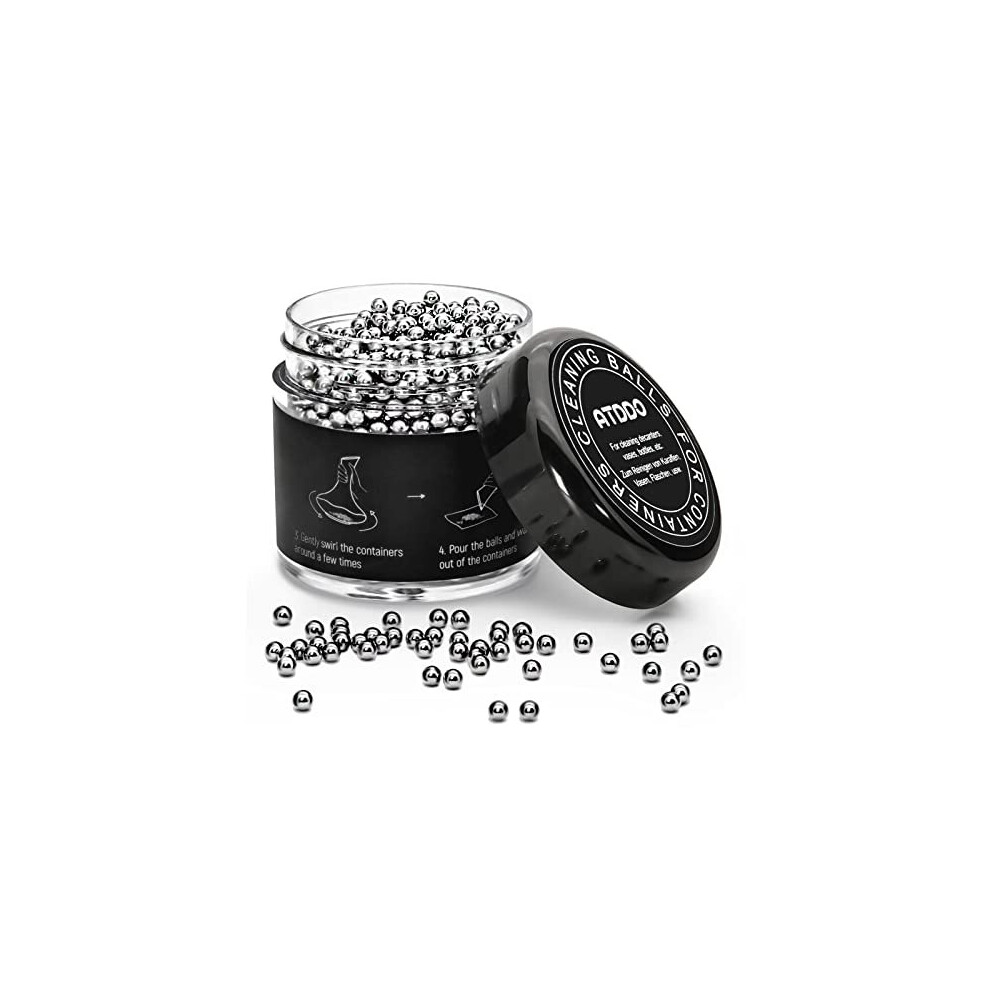 1500 Pieces Decanter Cleaning Balls Stainless Steel Cleaning Beads for Decanter, Bottles, Vases and Other Glassware Reusable Metal Balls