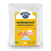 Healthy Growth Waterproof Mattress Protector - Deep 30cm Quiet Waterproof Mattress Pad with Fitted Skirt and Soft Touch Cover - Hypoallergenic, Single