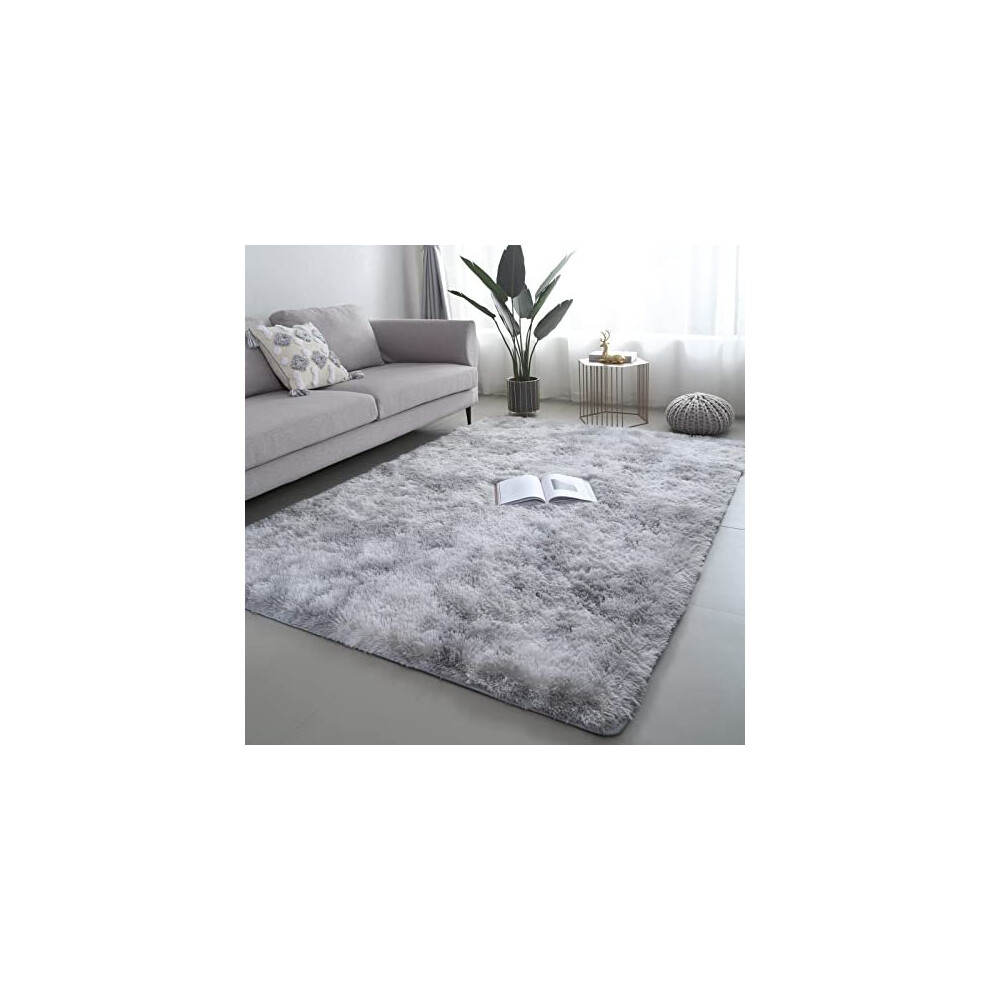 120x180cm Fluffy Soft Rug Living Room Bedroom Rugs, Large Area Anti-Skid Rug, Shaggy Washable Rug, for Living Room Bedroom Play Area Kids Room Luxury