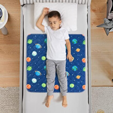 Potty training bed pad, mattress protector for 100% night time waterproof protection|Galaxy |Lifesaver for mattress whilst night time Toilet
