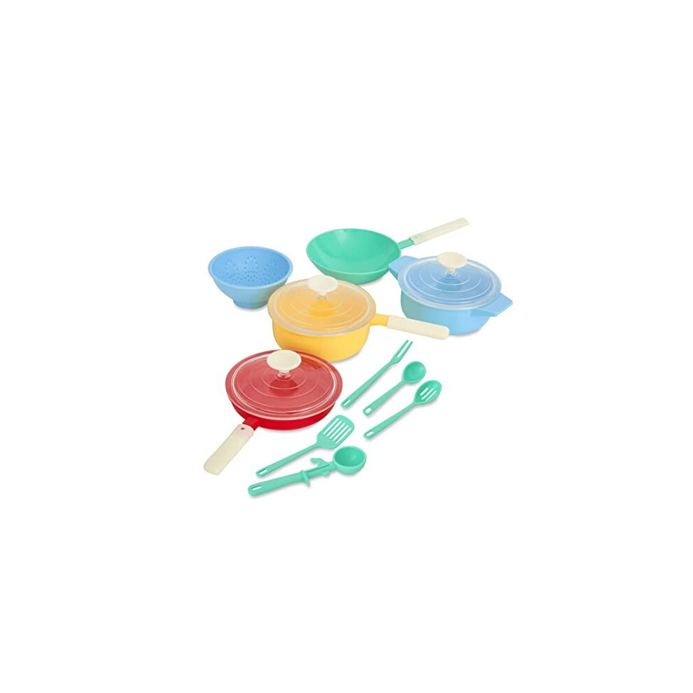 Pan Set, Toy Pan Set For Children Aged 3+, Pastel Colours Pans And Utensils For Imaginative Play