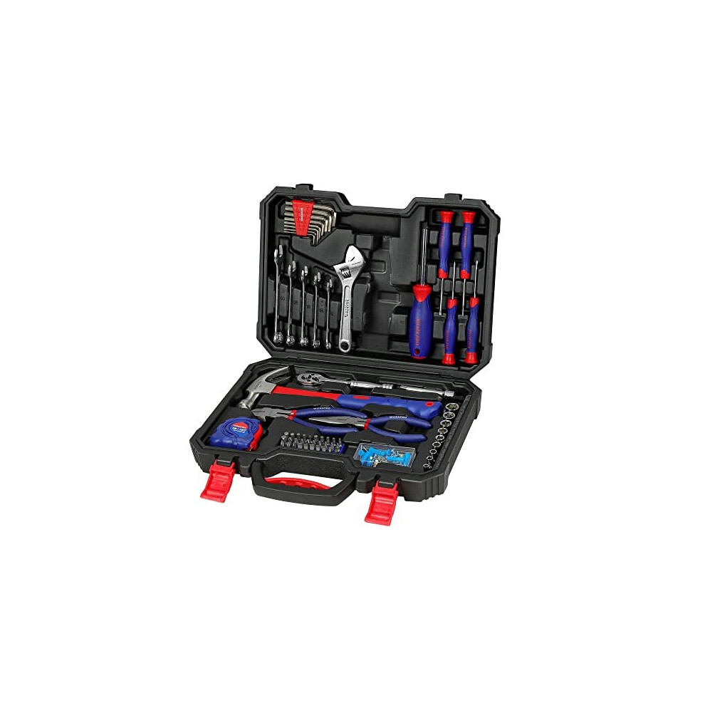 160-Piece Home Repair Tool Kit with Durable Storage Case, Household DIY Tool Set Including Pliers, Sockets, Screwdrivers, Hex Keys, Wrenches, Ideal