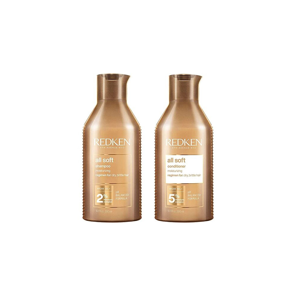 All Soft, Shampoo and Conditioner Set, for Dry Hair, Argan Oil, Intense Softness and Shine, 300 ml