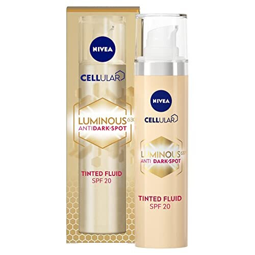 Cellular LUMINOUS 630 Anti-Dark Spot Tinted Fluid SPF 20 Double Corrector (40ml), Correcting Dark Spot Cream, Facial Concealer for Luminous Skin
