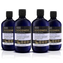 Goodness Sleep Lavender & Bergamot Sleep Bath Soak, 500ml (Pack of 4) - Vegan Friendly