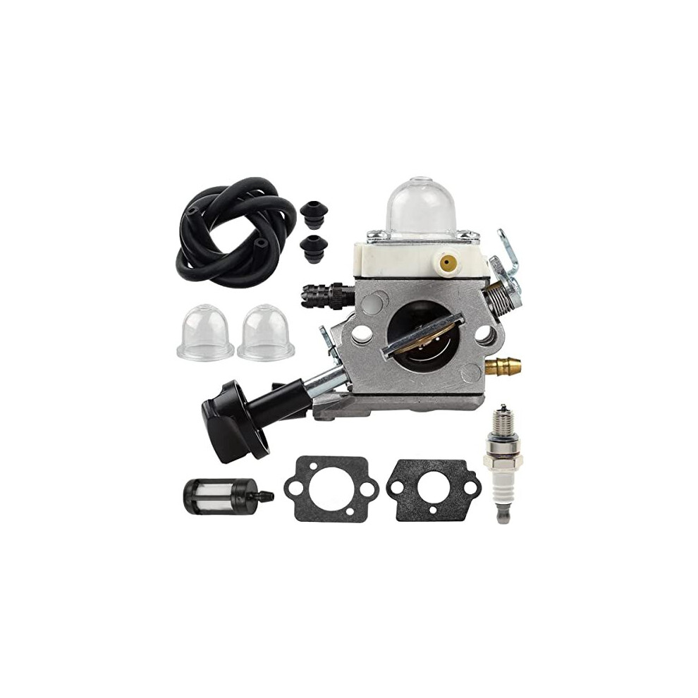 Carburetor Kit for Stihl SH56 SH56C SH86 SH86C BG86 BG86CE BG86Z BG86CEZ Blower, Replaces # C1M-S261B 42411200616 4241 120 0616, with Spark Plug Fuel