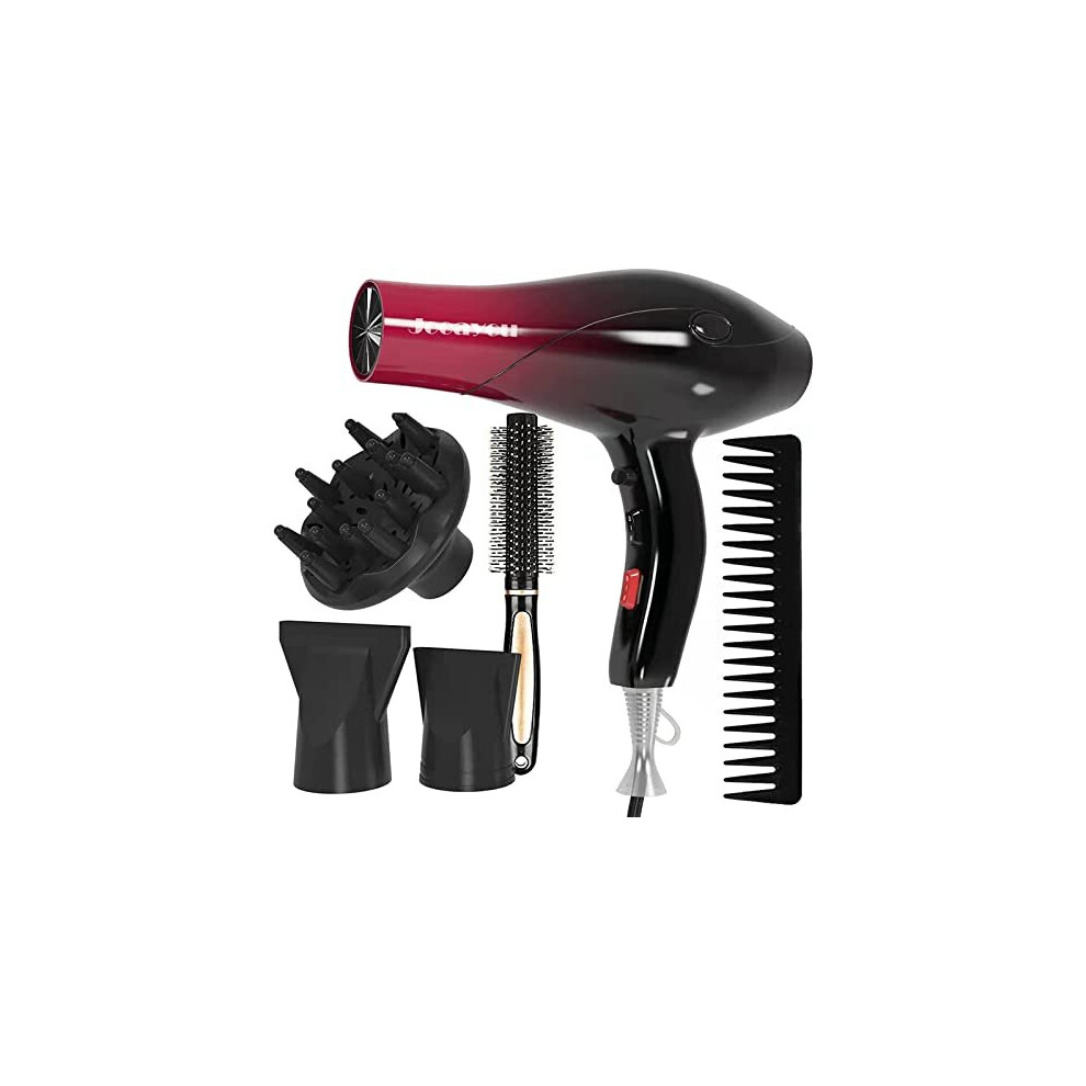 Jooayou Professional Hair Dryer, 3000W Ionic Hairdryer With Diffuser, Hairdryers For Women With 3 Heat 2 Speed And Cool Button Fast Drying Blow Dryer
