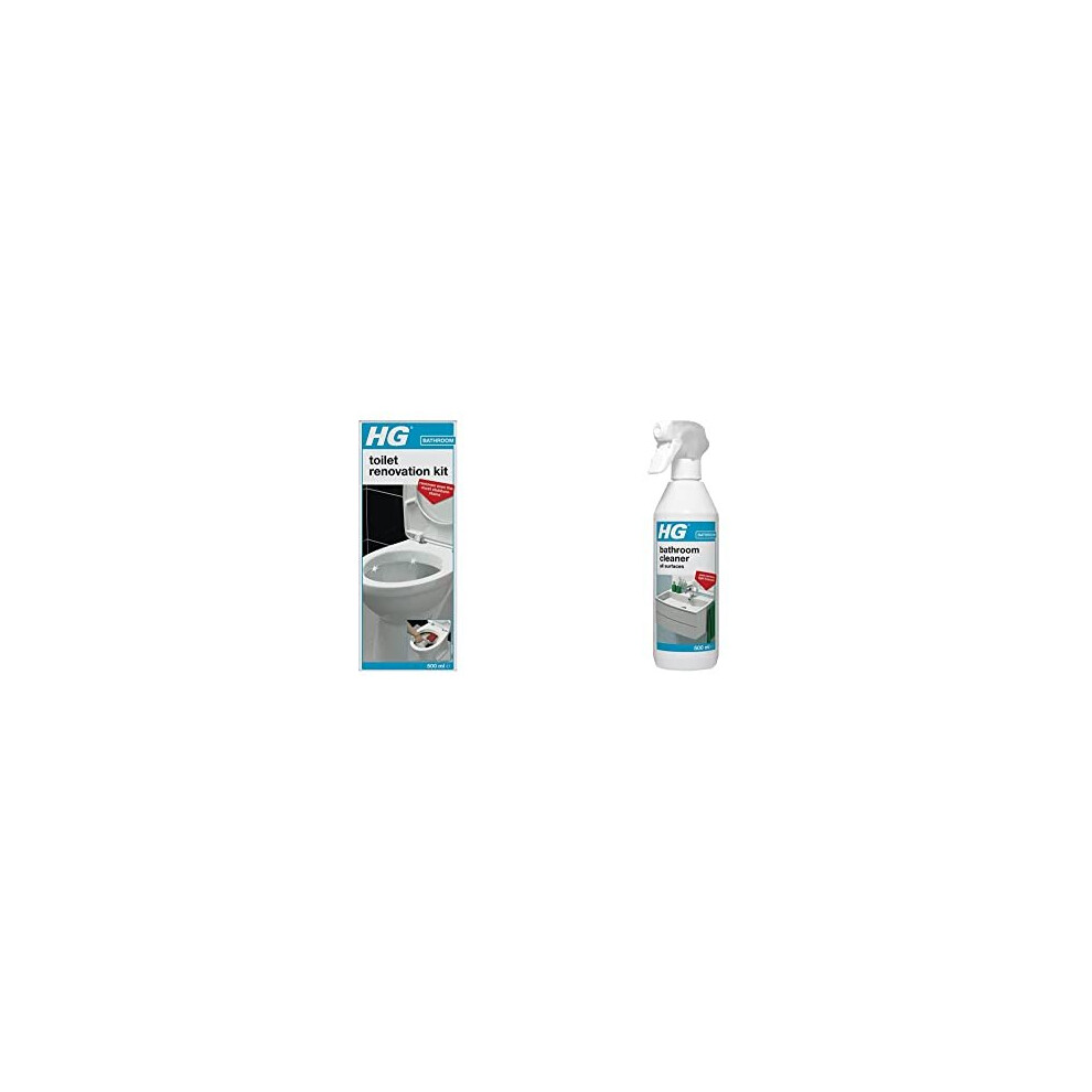 Toilet Renovation Kit, Bathroom & WC Cleaner/Descaler & Stain Remover (500ml/1 Pack) - 318006106&Bathroom Cleaner, Shower & Washbasin Spray - 500ml