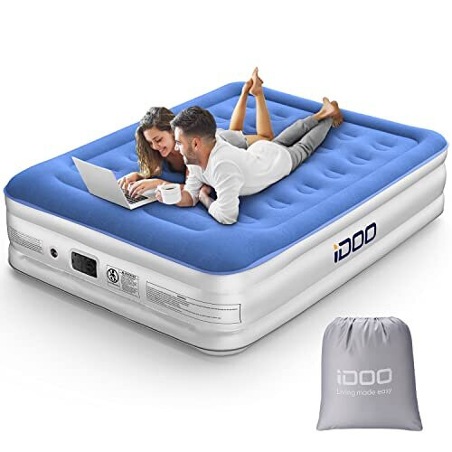 King Size Air Bed with Built-in Electric Pump and Pillow, Inflatable ...