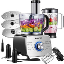 Food Processor Multifunctional, 3-Speed Food Processor and Blender Combo with 3.5 L Bowl, 1.5 L Blender Jug, Simple Operation for Blending, Dicing,