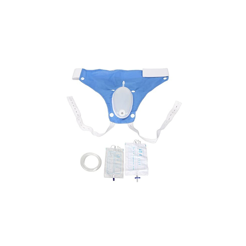 Urine Collector, Reusable Silicone Female Urine Bag with 2 Urine Catheter Bags, 1000ML and 2000ML, High Elastic Waistband, Wearable Portable Leak