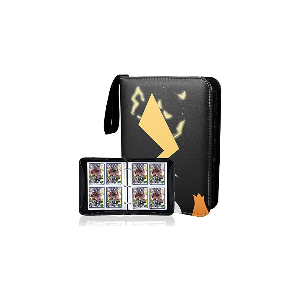 Card Binder Compatible with Pokemon, Waterproof PU Pokemon Card Album, Card Collector Album Holder, Fits 400 Cards with 50 Removable Sleeves