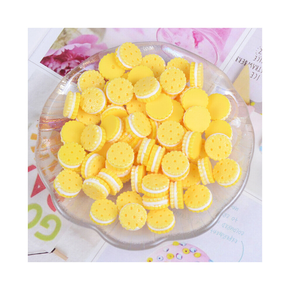 1Pcs Resin Cartoon Biscuit Mobile Phone Case Material Brooch Doll House Diy Jewelry Accessories Cream 885486885477