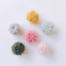 Wool Goods Pendant Necklace Round Ball Earring Accessories Supplies for Jewelry Making Diy Material 8pcs