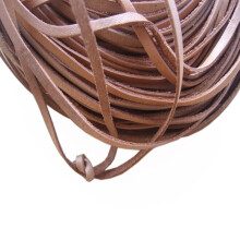 5Meters 3mm Flat Soft Natural Real Leather Cord For Bracelets & Bangles & pulseras Jewelry Making