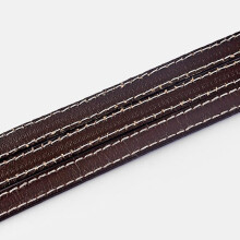 2M Leather Cord Strips Flat Sewn Rope String 10*2mm Leather Strap For Diy Vintage Clothing Jewelry Making Craft Supplies