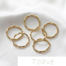Gold-plated gold-plated matte matte silver round hollow frame retro bead chain double twist diy accessory material
