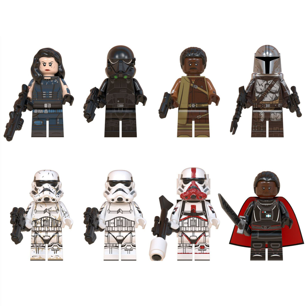 (Style A 8pcs) 8pcs/16pcs Star Wars Clone Soldiers Mini Doll Gift Suitable