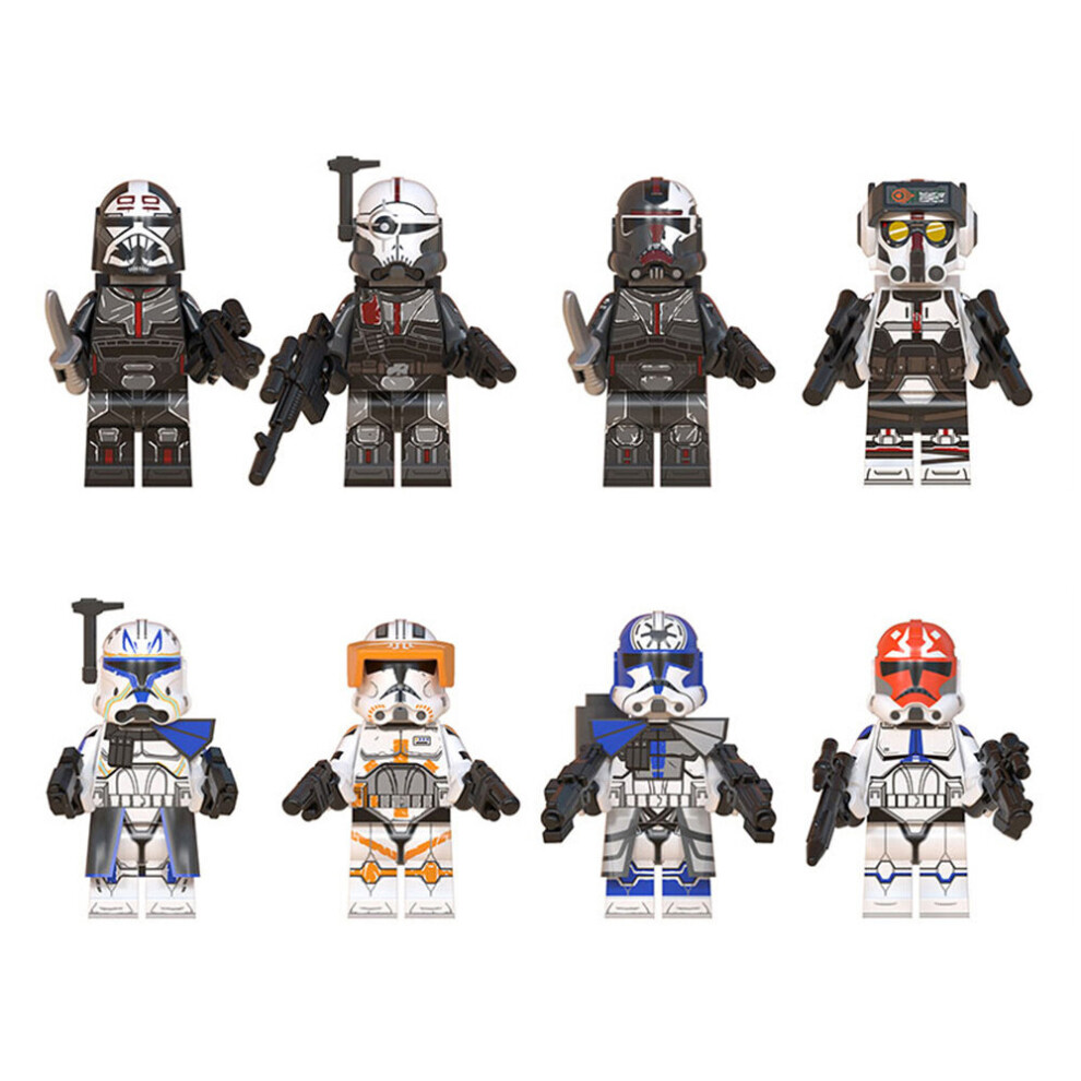 (Style B 8pcs) 8pcs/16pcs Star Wars Clone Troopers Minifigures Gift Fit Lego