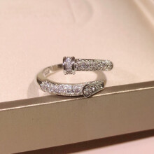 All-Match Classic Nail Ring 925 Sterling Silver For Ladies Jewelry Zircon Nail Ring Party Anniversary Gift