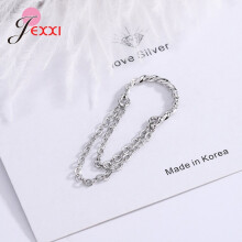 1 pc Ear Cuff Clip Chain Tassel Clip on Earrings For Women Korea Creative 925 Sterling Silver Jewelry Female Earcuff