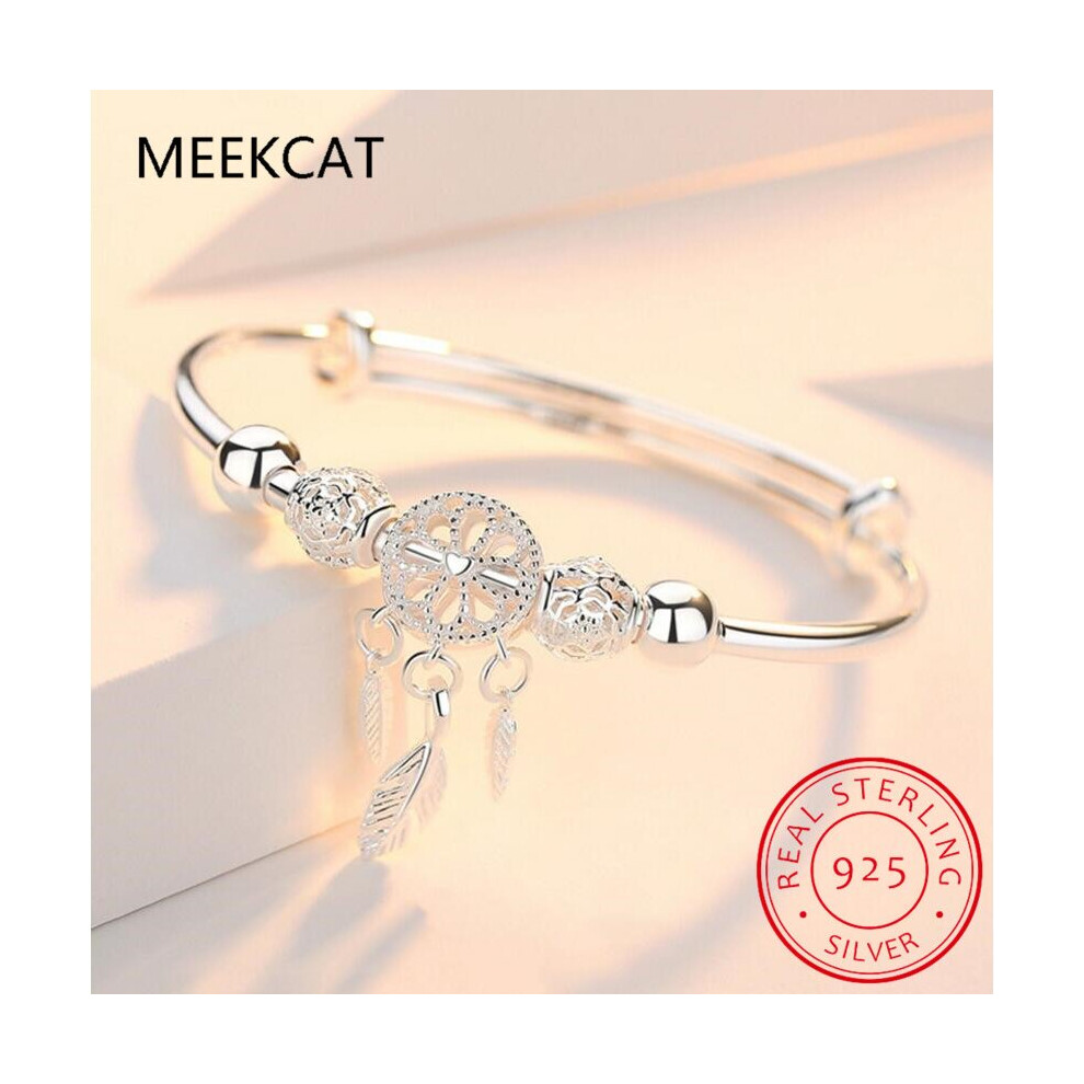 Dream Catcher Feather Tassel Charm Bracelet For Women Silver 925 Bangle Silver 925 Jewelry Accessories