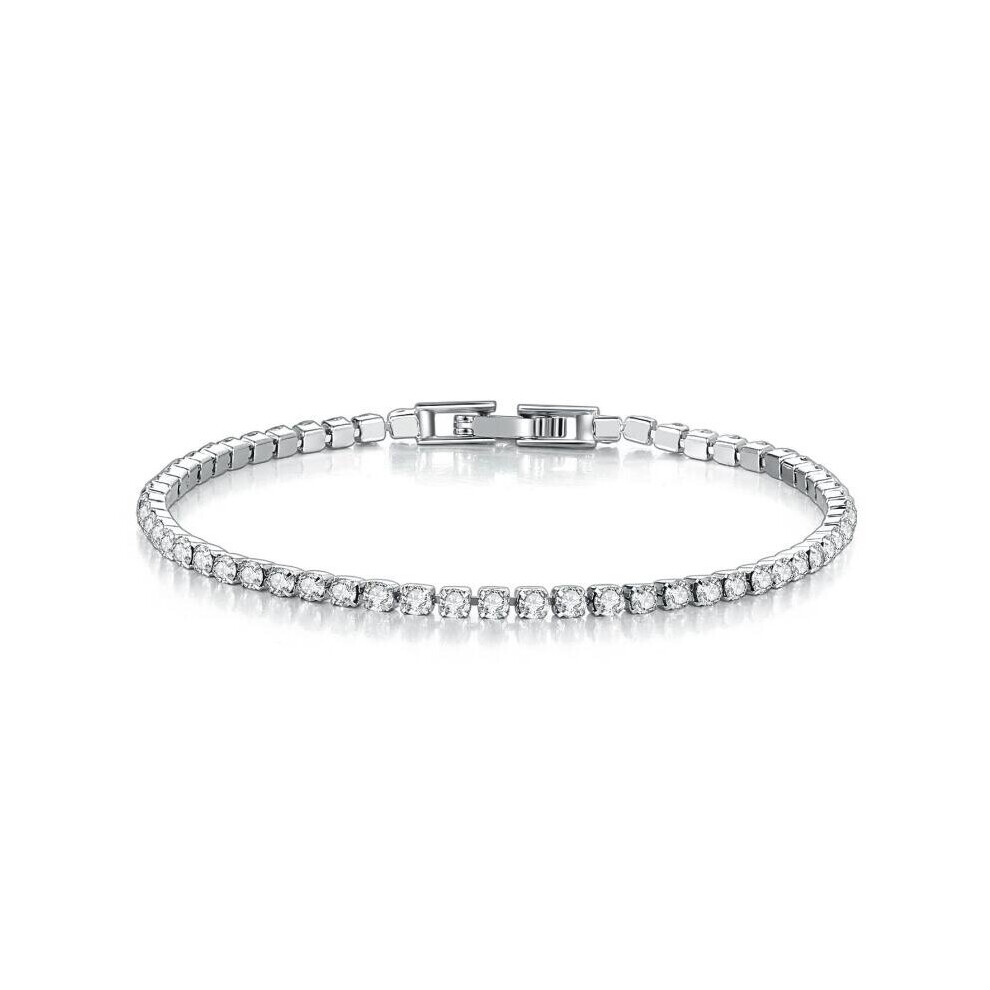 Real Moissanite Bracelet for Women S925 Sterling Silver 4mm Diamonds Tennis Bangles Chains Sparkling Fine Jewelry