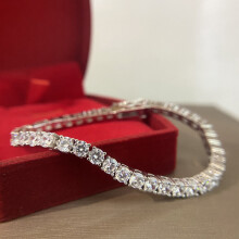 Tennis Bracelets Real 925 Sterling Silver Jewelry Sparking High Carbon Diamond Eternal wedding Bracelet Gift