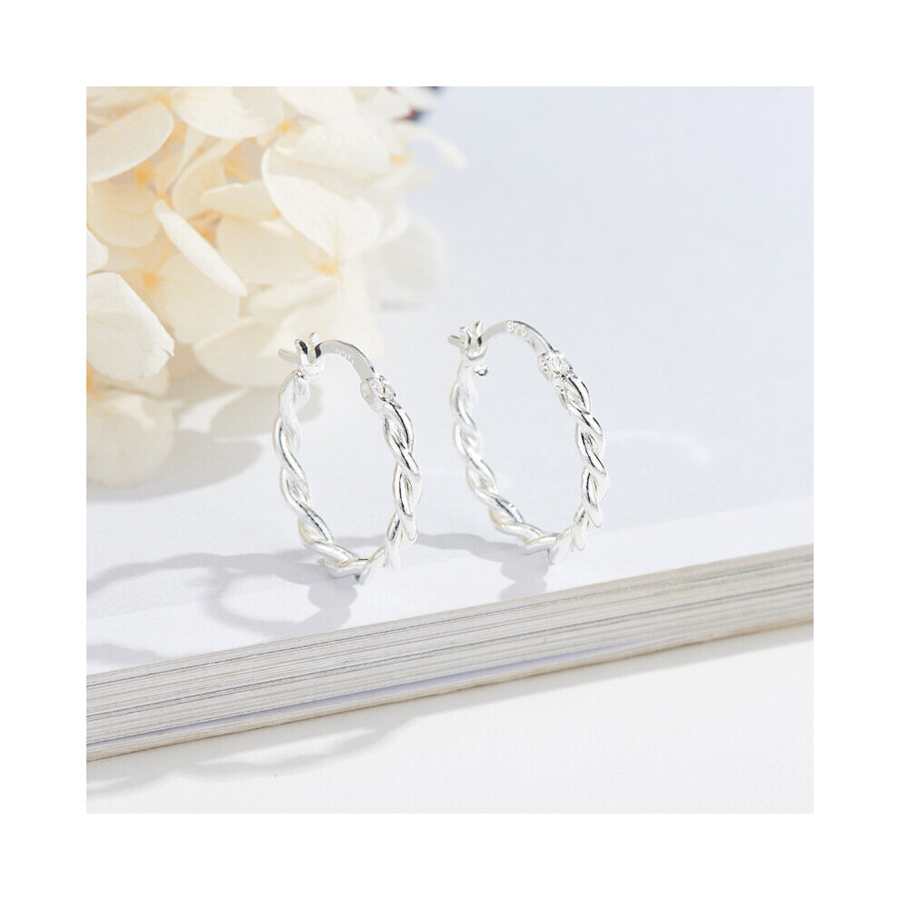925 Sterling Earrings Circle Hoop Earrings For Women Gift Earings Jewelry Silver