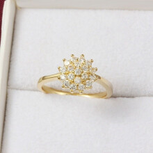 14K 1.5 Carats Diamond Ring for Women Engagement Bizuteria Anillos Gemstone 14K Yellow Diamond Wedding Ring Box