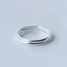 Hot Stackable Multi-Layer Slim Ring for Women Sterling Silver 925 Ring Fine Jewelry Bijoux
