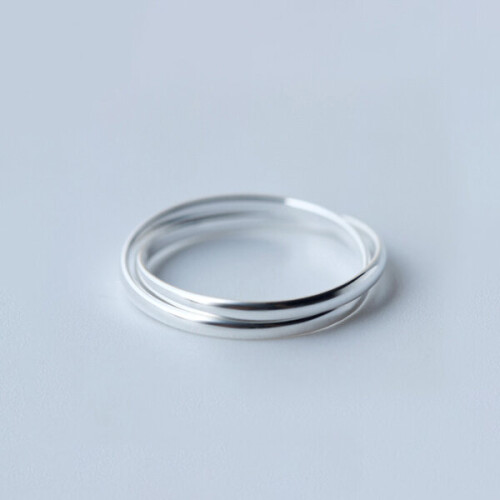 Hot Stackable Multi-Layer Slim Ring for Women Sterling Silver 925 Ring Fine Jewelry Bijoux