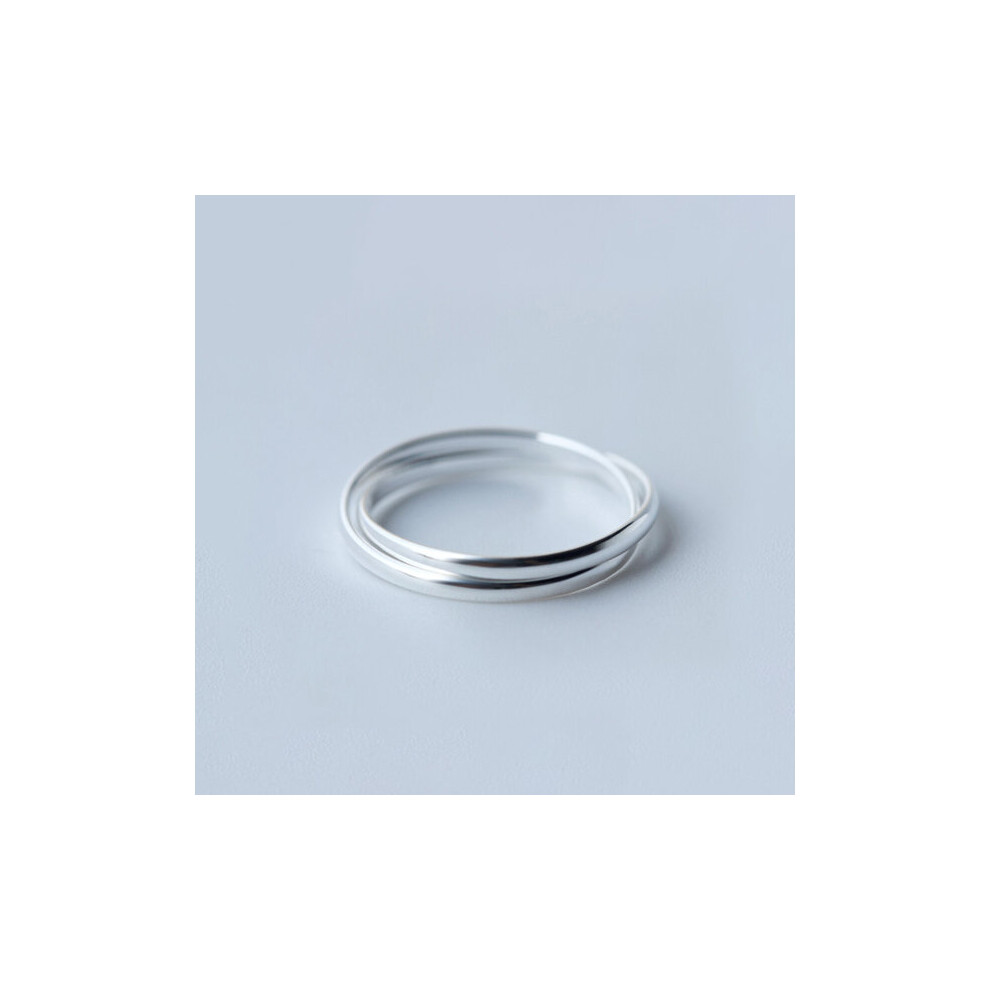 Hot Stackable Multi-Layer Slim Ring for Women Sterling Silver 925 Ring Fine Jewelry Bijoux