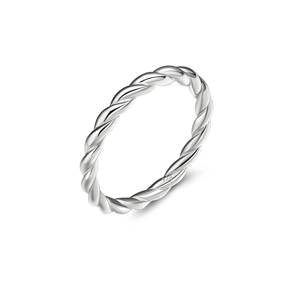 925 Sterling Silver Sparkling CZ Zircon Pave Wedding Rings For Women Minimalist Twist Circle Hoop Engagement Rings-image-OPC-PBS8NYD-NEW