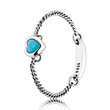 Spirited Heart With Pink&blue&clear Crystal Ring 925 Sterling Silver Ring For Women Wedding Party Gift Europe Fine Jewelry