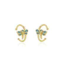 S'STEEL Turquoise Dragonfly Earrings For Women 925 Sterling Silver Zircon Earcuff Clip On Earings Jewelry
