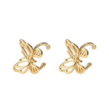 Ear Cuff 925 Sterling Silver Jewelry No Pierce 18K Plated Butterfly Earcuff Earrings Women For Mother's Gift