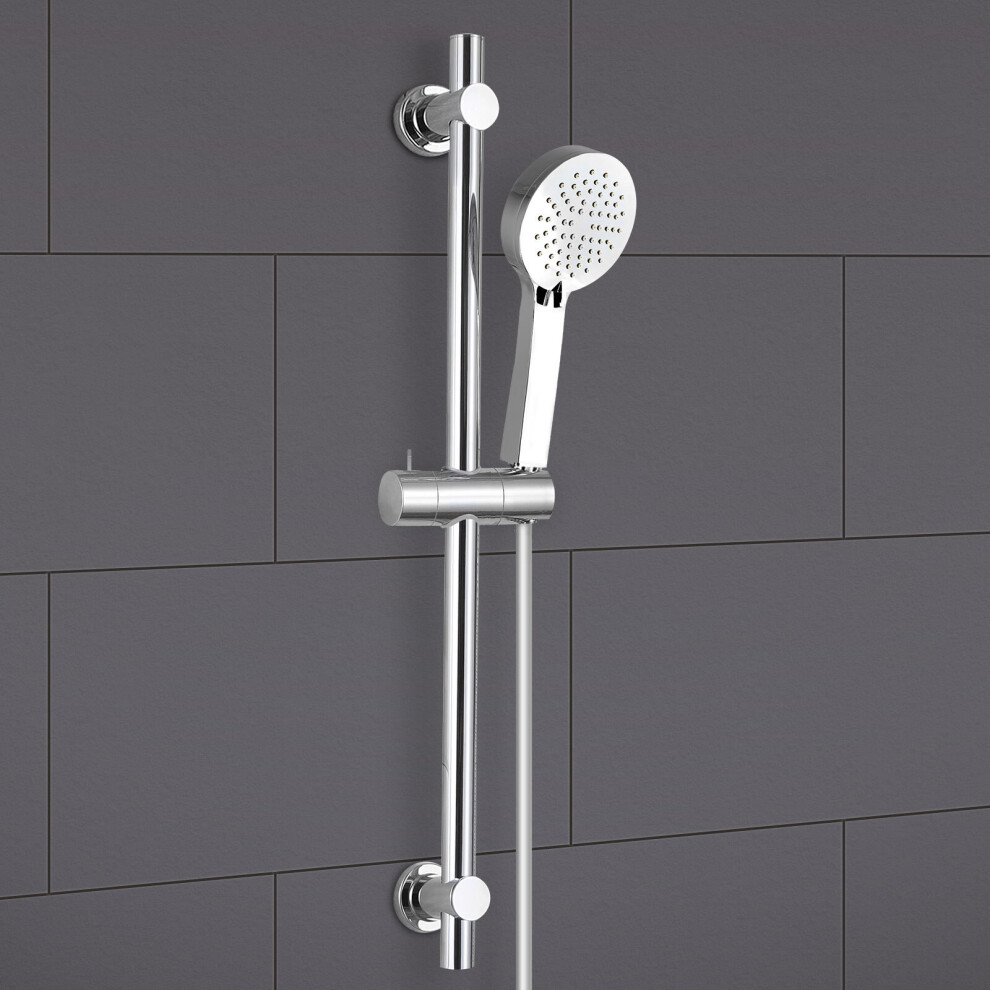 SOLID BRASS SLIDER RAIL SHOWER KIT + 3 MODE HANDSET & 1.5M SHOWER HOSE BATHROOM