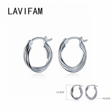 Three Layers Twist Hoop Earrings For Women Real 925 Sterling Silver Minimalist Circle Earing S925 Silver Fine Jewelry